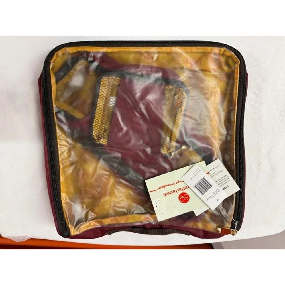 Samantha brown slimline packing cube 4 piece set burgundy
